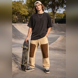 Liquid Lagoon Colorblock Mens 30X32 CYBER Grunge Streetwear Artsy Punk Skater